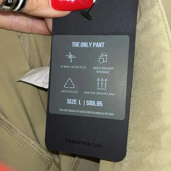 Fabletics The Only‎ Pant Tan Golf Career Performance Casual Office Casual Comfy - Picture 7 of 7